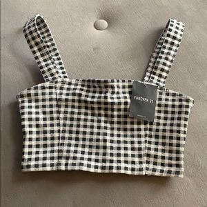 Forever 21 Checkered Crop Top